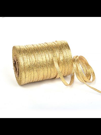 Лента метал. с люрексом/парча 4,5мм (золото), 200м