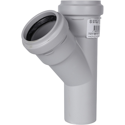 Тройник канализационный STOUT D 58х58 / 45° бесшумный (Арт. SKB-0015-585845)