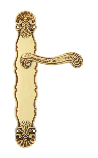 Дверные ручки Morelli Luxury на планке LOUVRE PL OFR Цвет - Красное французское золото