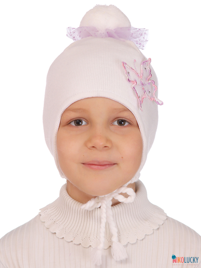 Шапка м8в17, цвет белый р. 52-54