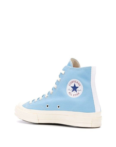 Кеды Comme Des Garcons X Chuck 70 голубые высокие