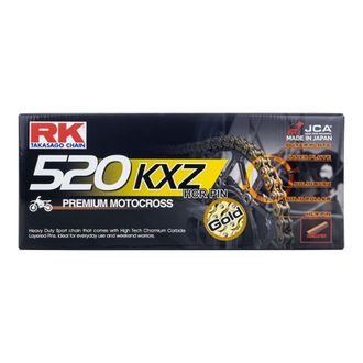Цепь RK GB520KXZ-120 для мотоциклов (золотая, без сальников)