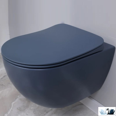 Унитаз Creavit Free FE320-11BM00E-0000 Basalt подвесной сине - серый, Steel Blue