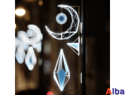 Консоль световая для праздничного украшения улиц полумесяц сережкой