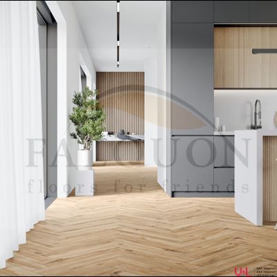 SPC ламинат The Floor Herringbone Vail Oak P1003 42 класс толщина 6.0 мм с фаской и подложкой замковый 1.752 м2
