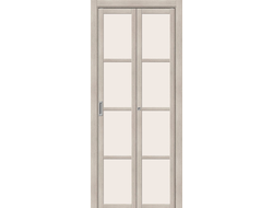 Дверь Складная - Твигги-11.3 (Cappuccino Melinga - Дуб Беленый)