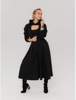 Юбка-брюки из вискозы (черный)