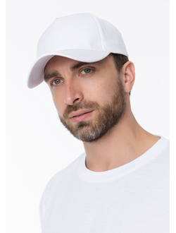 Бейсболка STAN 5 клиньев хлопок, 150, 13, Белый