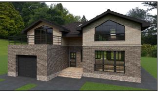 Проект №37   1,5 этажа 260кв.м. с гаражом и балконом