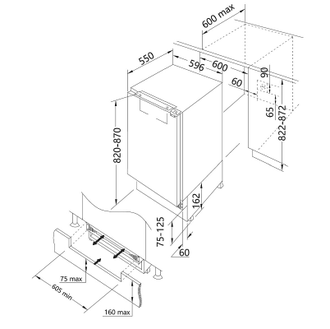 Встриваемый холодильник  Korting KSI 8159