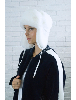 Ушанка "Гармония" цвет белый + белый