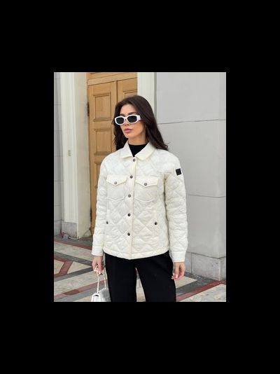 Весенняя норвежская стёганая куртка &quot;бомбер&quot; Fergo Norge (pearl)