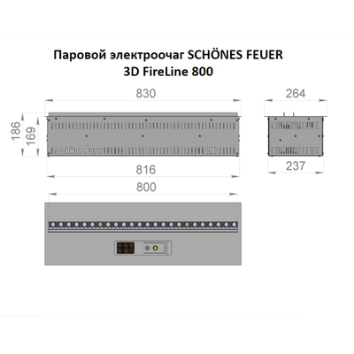 Электрический очаг Schones Feuer 3D FireLine 800
