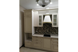 Кухня Кремовая с патиной золото