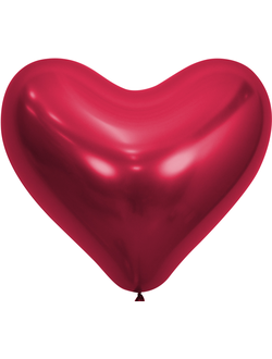 Премиум шар 14"/ 36 см Хром, Красный, Sx