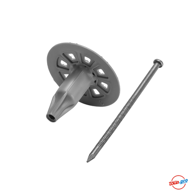 Тарельчатый дюбель с гвоздем по пеноблокам GNINR-50-6-LIP