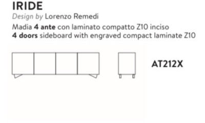 КОМОД ATTICO IRIDE 4 ДВЕРИ  (L257*P49*H76) АРТ. AT212X GIORGIOCASA