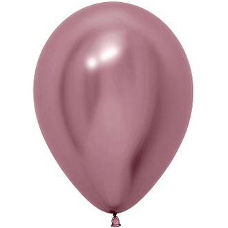 Шар (5&#039;&#039;/13 см) Reflex, Зеркальный блеск, Розовый, хром, 25 шт.
