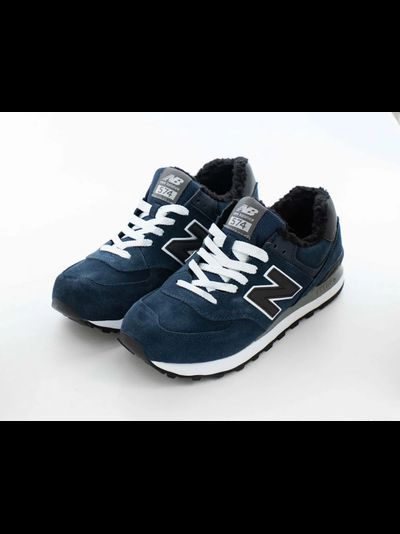 New Balance 574 Dark Blue Big Size С Мехом