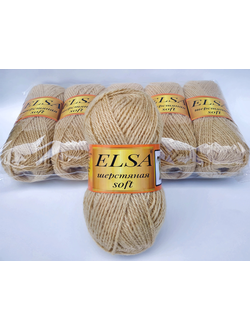 Шерстяная пряжа в клубках "Эльза" софт (мягкая)