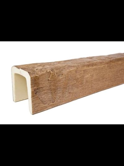 Декоративная балка из полиуретана. Полиуретановая фальшбалка Country Decor строганая светлый дуб