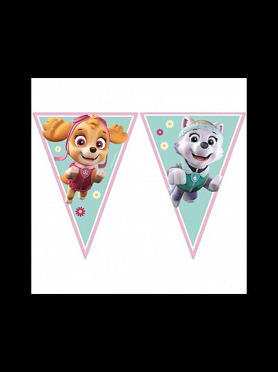 Гирлянда-вымпелы "Щенячий Патруль (дизайн для девочек)" / Paw Patrol (Girl Design)