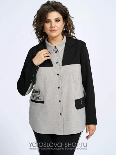 Женский брючный комплект с рубашкой