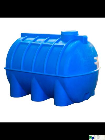 Емкость 2000 литров горизонтальная  синяя