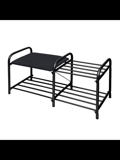 Этажерка &quot;Люкс&quot; ЭТЛ1-1, цвет черный/матовый черный