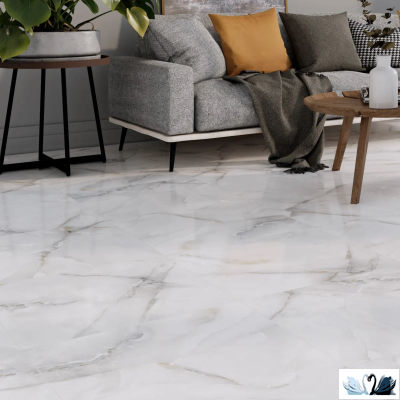 Керамогранит Eurotile Оникс Грис 60x60 см, глянцевый, светло-серый