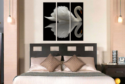 Модульная картина "Одинокий лебедь"