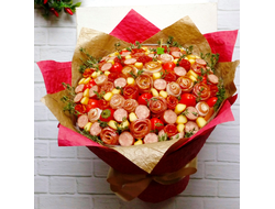 Букет "Красный колбасный"