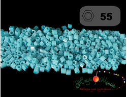 Toho Hexagon 11/0 55 Opaque Turquoise