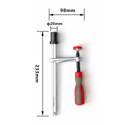 Винтовая струбцина для монтажного стола 20 мм.
