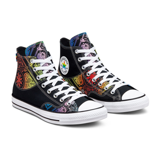 Кеды Converse Chuck Taylor All Star Pride Радуга черные высокие