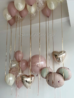 Набор шаров на выписку для девочки с милой Мышкой