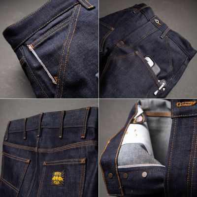 Джинсы =Brave Star= Die Hard Double Knee 14oz Hardline Japan Selvage Denim Jean