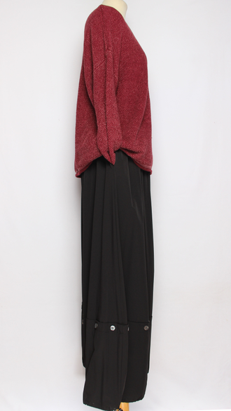 ДЖЕМПЕР ХЛОПОК "ВАРЕНЫЙ ЗАПЛАТКА" сирень, винный до р.54