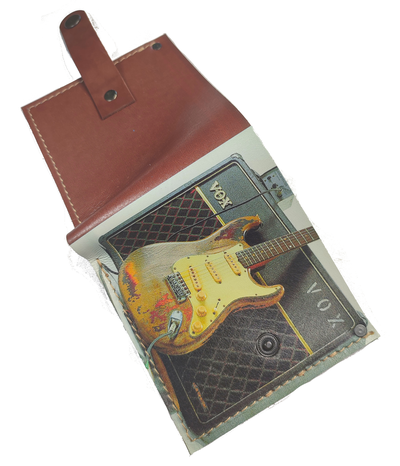 Портмоне-бифолд с принтом "Гитара"