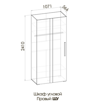НЕГА Шкаф угловой ШУ