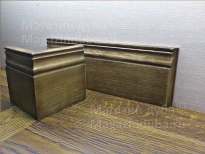 Уникальный плинтус (нестандартное сечение), материал дуб, бук, сосна