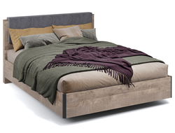 Кровать Стокгольм, гранж песочный/железный камень, разный размер