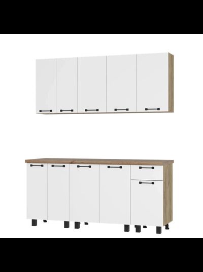 Тина 1,8 м  Кухонный гарнитур Крафт/Белый