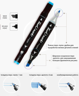 Cкетч маркеры Touch Mark 24 цвета ОПТОМ