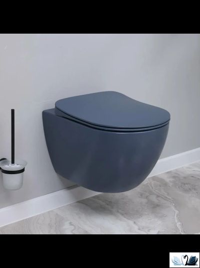 Унитаз Creavit Free FE320-11BM00E-0000 Basalt подвесной сине - серый, Steel Blue