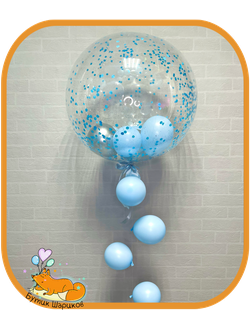 БАБЛС 70 СМ С ГИРЛЯНДОЙ ИЗ ШАРИКОВ