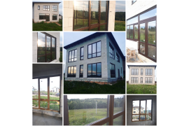 Панорамное остекление коттеджа в с.Богослово, окна не стандартных размеров