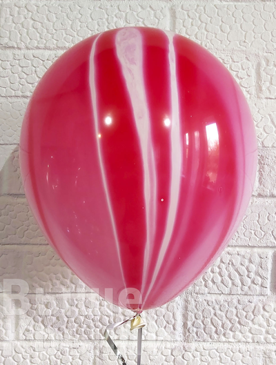 Воздушный шар мраморный красный