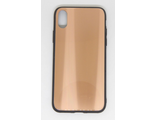Защитная крышка iPhone X зеркальная розовое золото