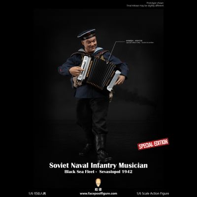 ПРЕДЗАКАЗ - Матрос Черноморского флота 1942 г - Коллекционная ФИГУРА 1/6 Soviet Naval Infantry Musician Black Sea Fleet Sevastopol 1942 (FP021B) - Facepoolfigure ?ЦЕНА: 24600 РУБ.?